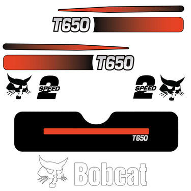 FITS T650 BOBCAT REPLACEMENT DECAL STICKER (STRIPES) - OUTDOOR LAMINATE
